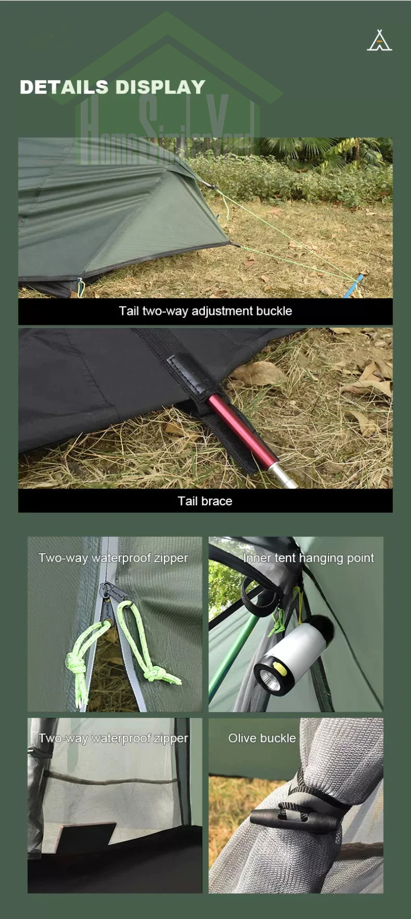 Cheap Goat Tents Waterproof Camping Tents Ultralight Double Layers Pyramid Tent Single One Person 4 Season All Weather for Hunting Hiking   